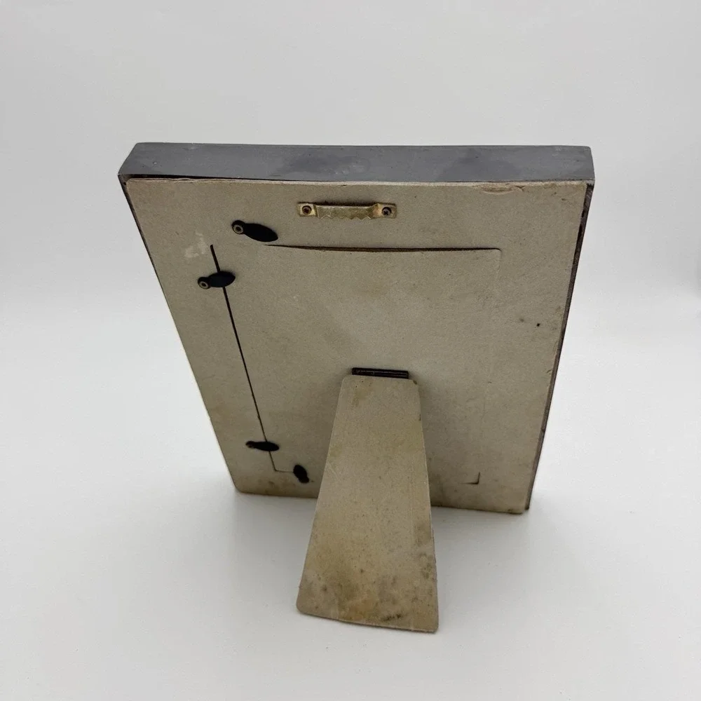 Christmas 3D Heavy Photo Picture Frame Resin Hold 4x6 Fireplace Santa Toy Decor